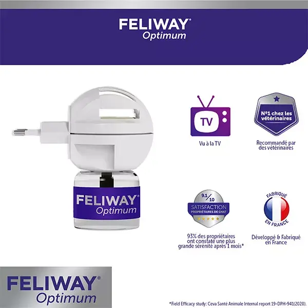 Kit Antiestresse Completo Feliway Optimum para Gatos, Nova Fórmula, 30 Dias