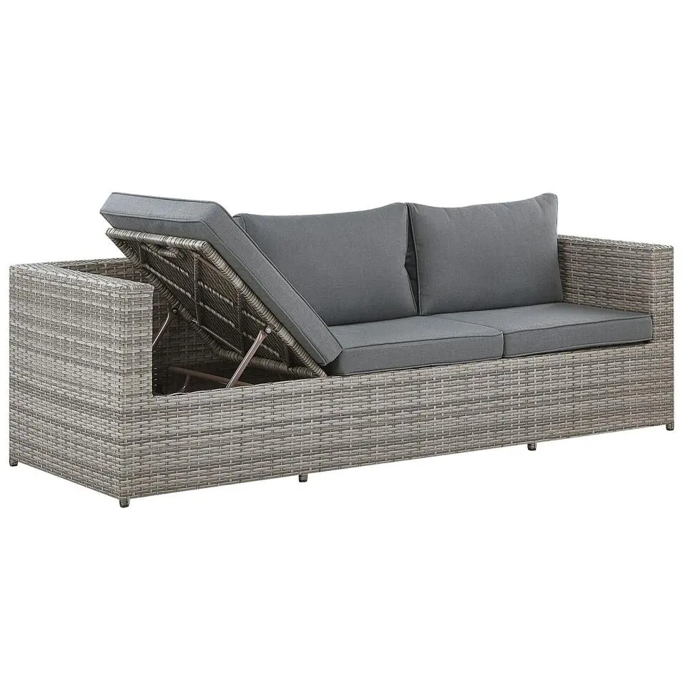 Beliani Loungeset SABBIA - Grijs - 4-delig