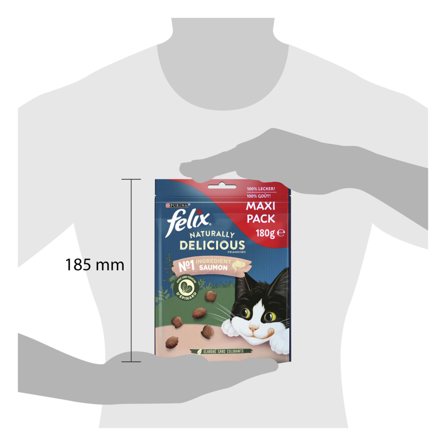 Felix Katzensnack Naturally Delicious Lachs & Spinat