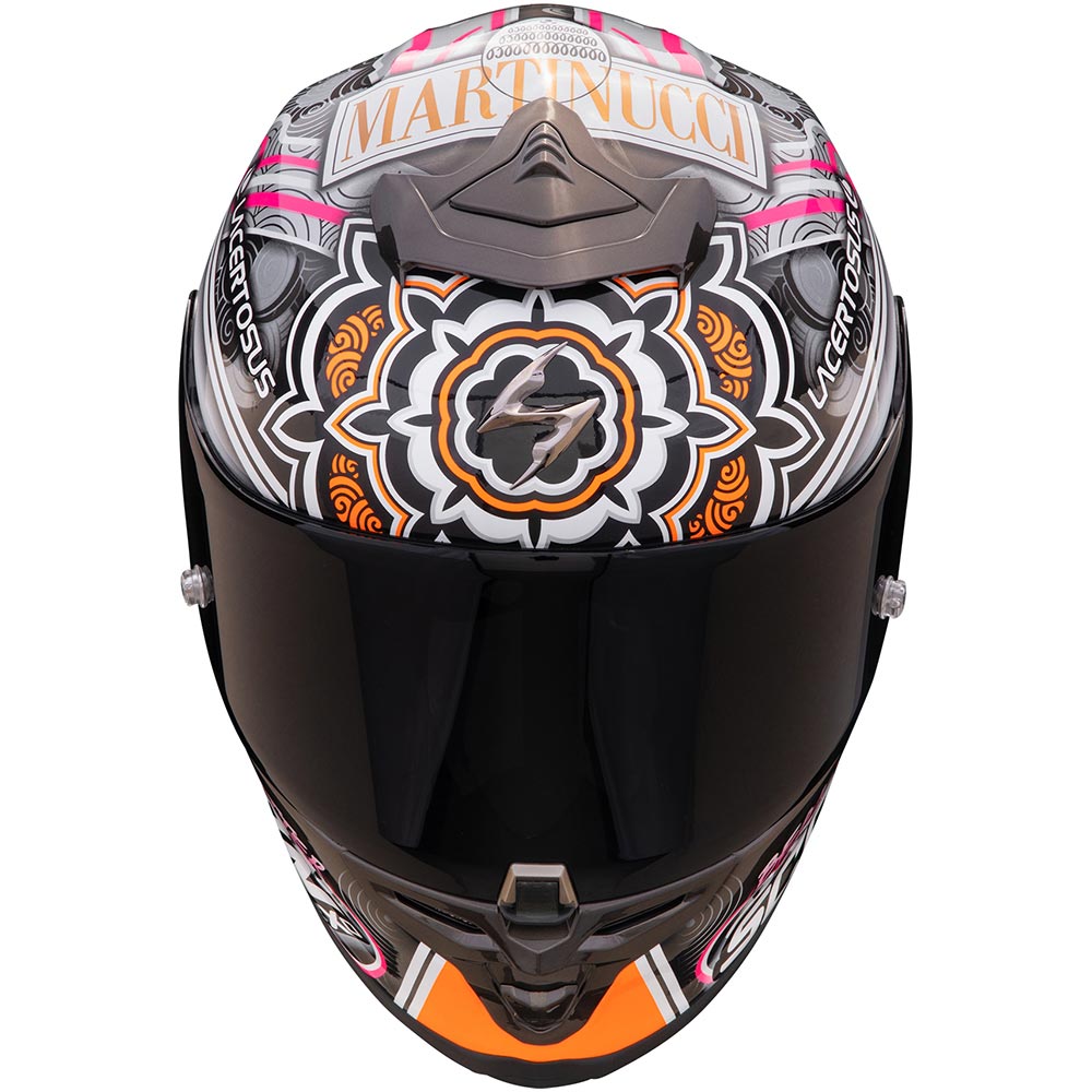 Scorpion - Casque Exo-R1 Evo Air Aron Canet Gris / Rose / Orange