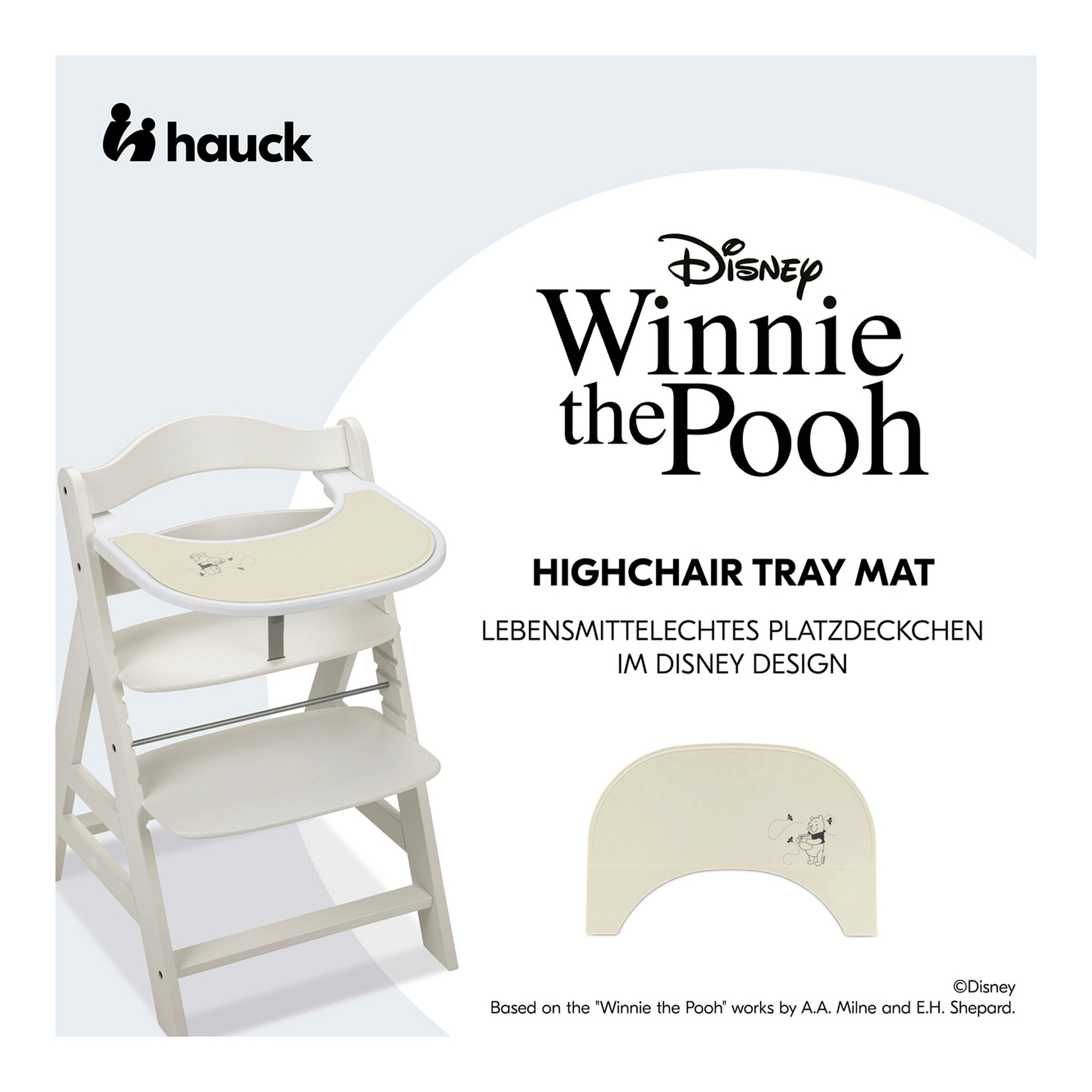 Hauck - DISNEY WINNIE PUUH Silikonauflage für Click Tray Alpha+ und Arketa