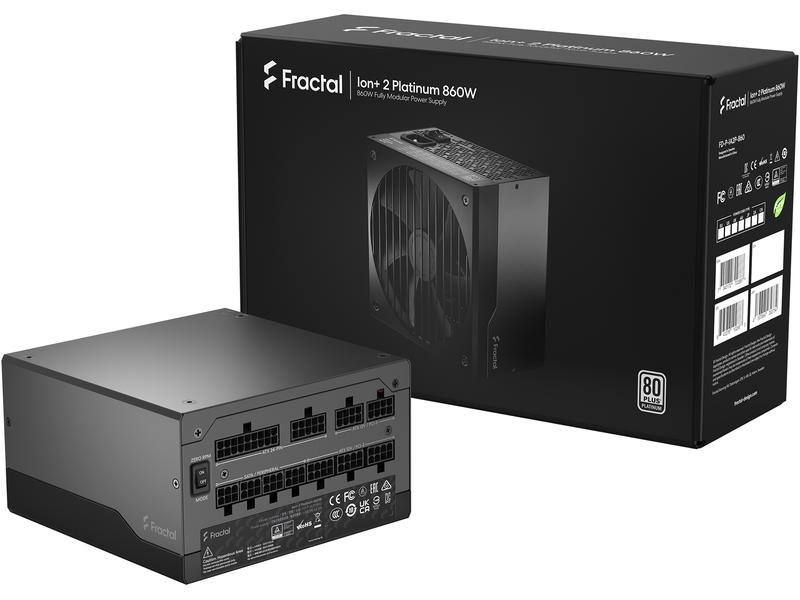 Fractal Design Netzteil Ion  2 Platinum 860 W Vollmodulares 860 W ATX-Netzteil
