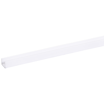 U-profiel kunststof wit 12x15 mm 260 cm