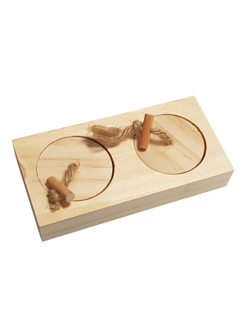 Duvo+ Houten Sniffle `n Snack Puzzle Cas - Speelgoed - 12x6x2.5 cm