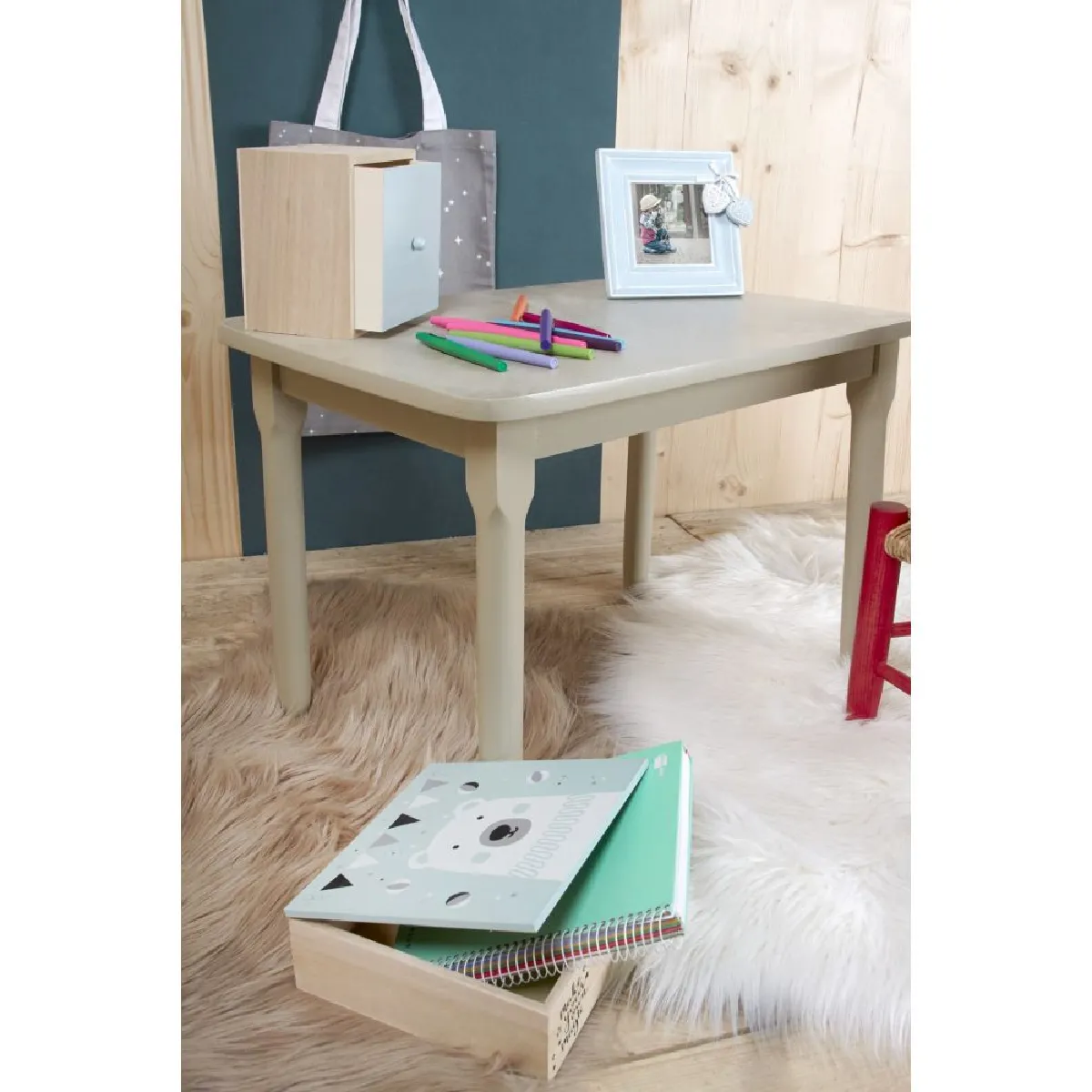 Aubry Gaspard Boite Carrée en Bois Ours