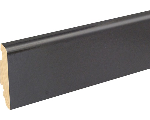 SKANDOR plint, zwart glanzend, FOFA829 FU60L, 19 x 58 x 2400 mm