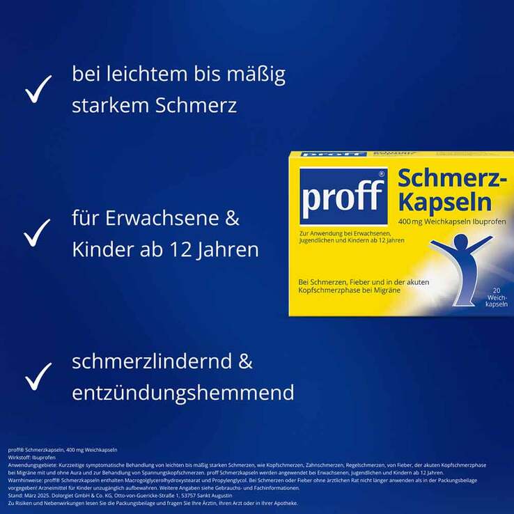 Proff Schmerzkapseln 400 mg, 20 St