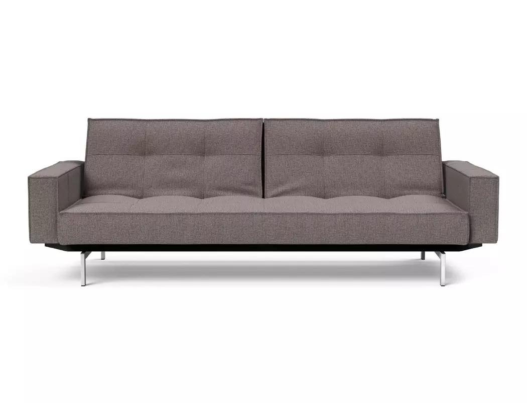 Schlafsofa mit Armlehnen Splitback Chrom