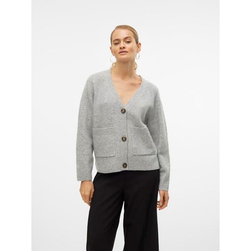 Vero Moda Boom Cardigan, Light Grey Melange, M