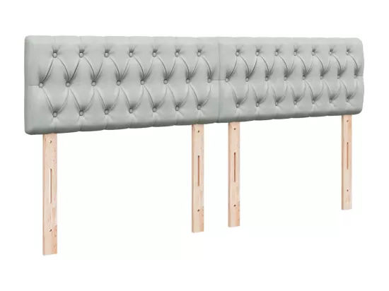 Sommier à lattes de lit et matelas Gris clair 180x200cm Velours