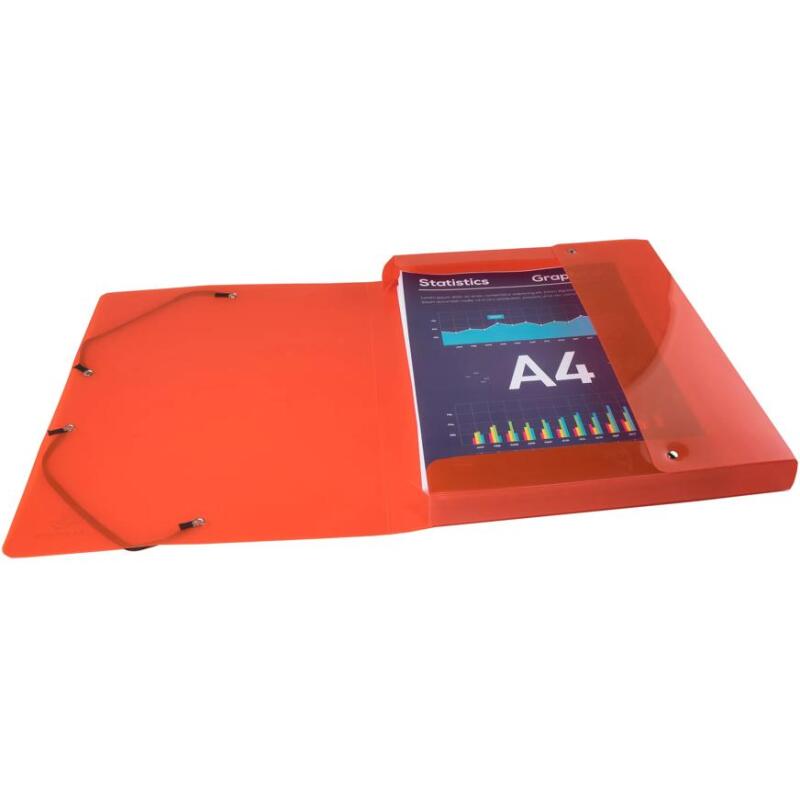 Boite de classement Exabox en polypropylène - dos 25mm - Crystal Colours - A4 - Couleurs assorties