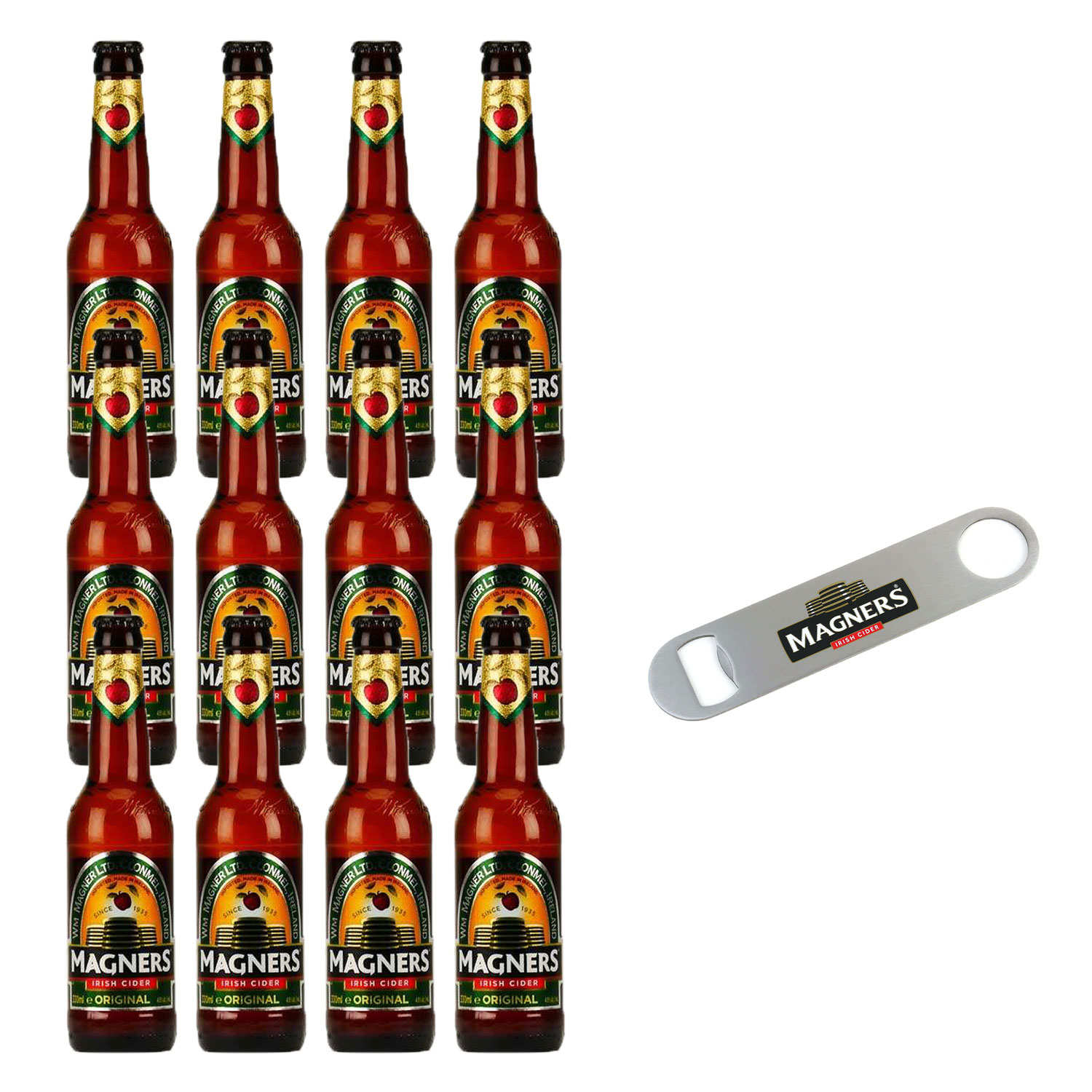 Lot découverte de 12 cidres Magners + 1 décapsuleur offert