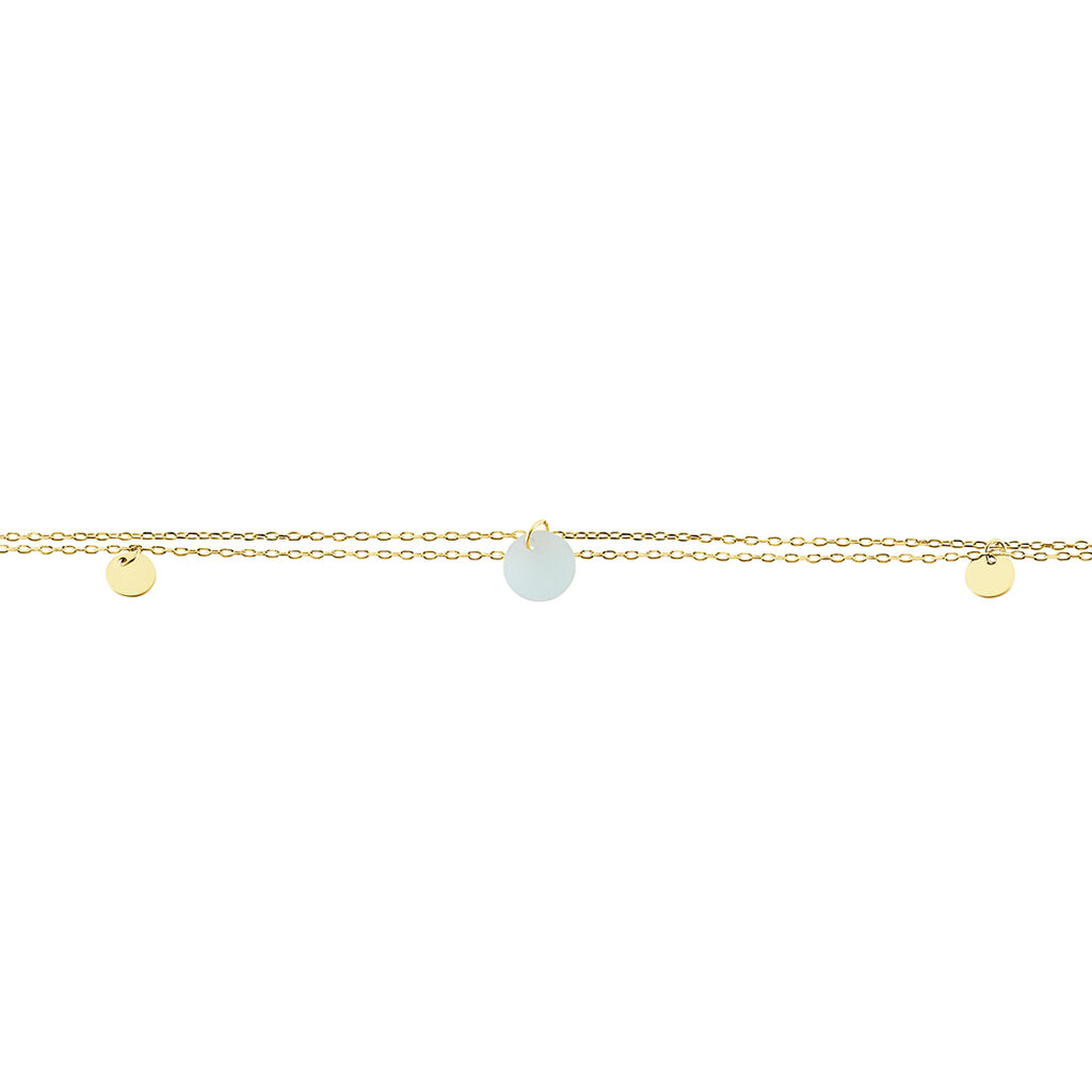 Bracelet Pampilles Colorées Or Jaune Amazonite