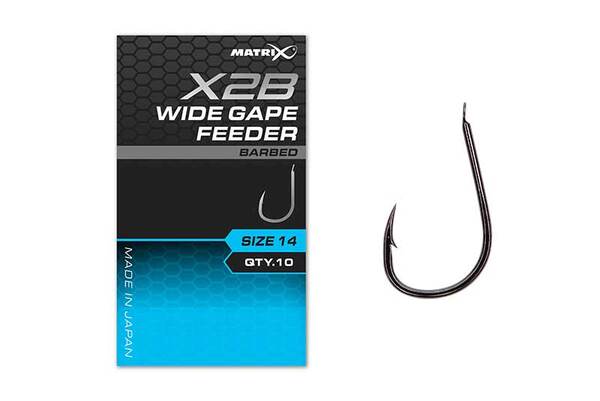 Hameçons pour Poissons Blancs Matrix X2B Wide Gape Feeder (10 pièces)