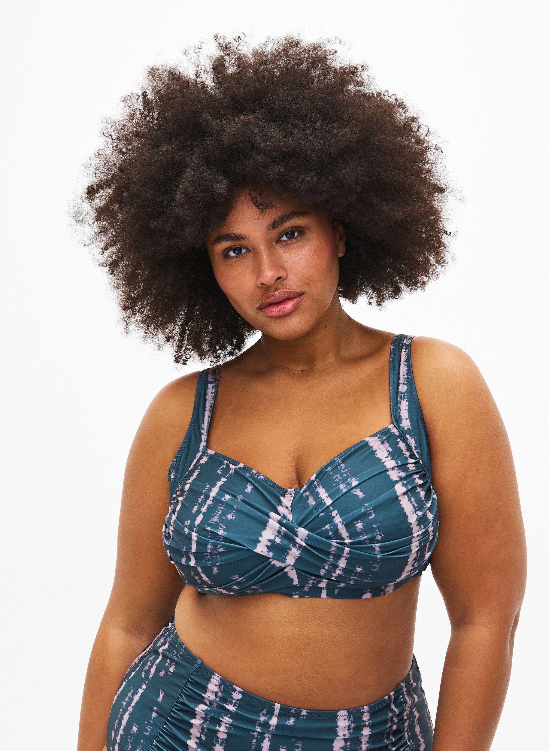 Printet bikini overdel