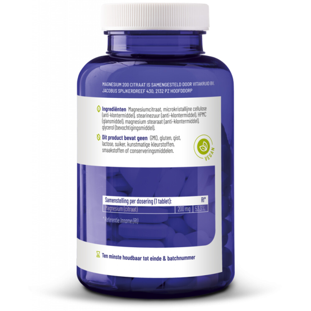 Vitakruid Magnesium 200 Citraat 90 tabletten