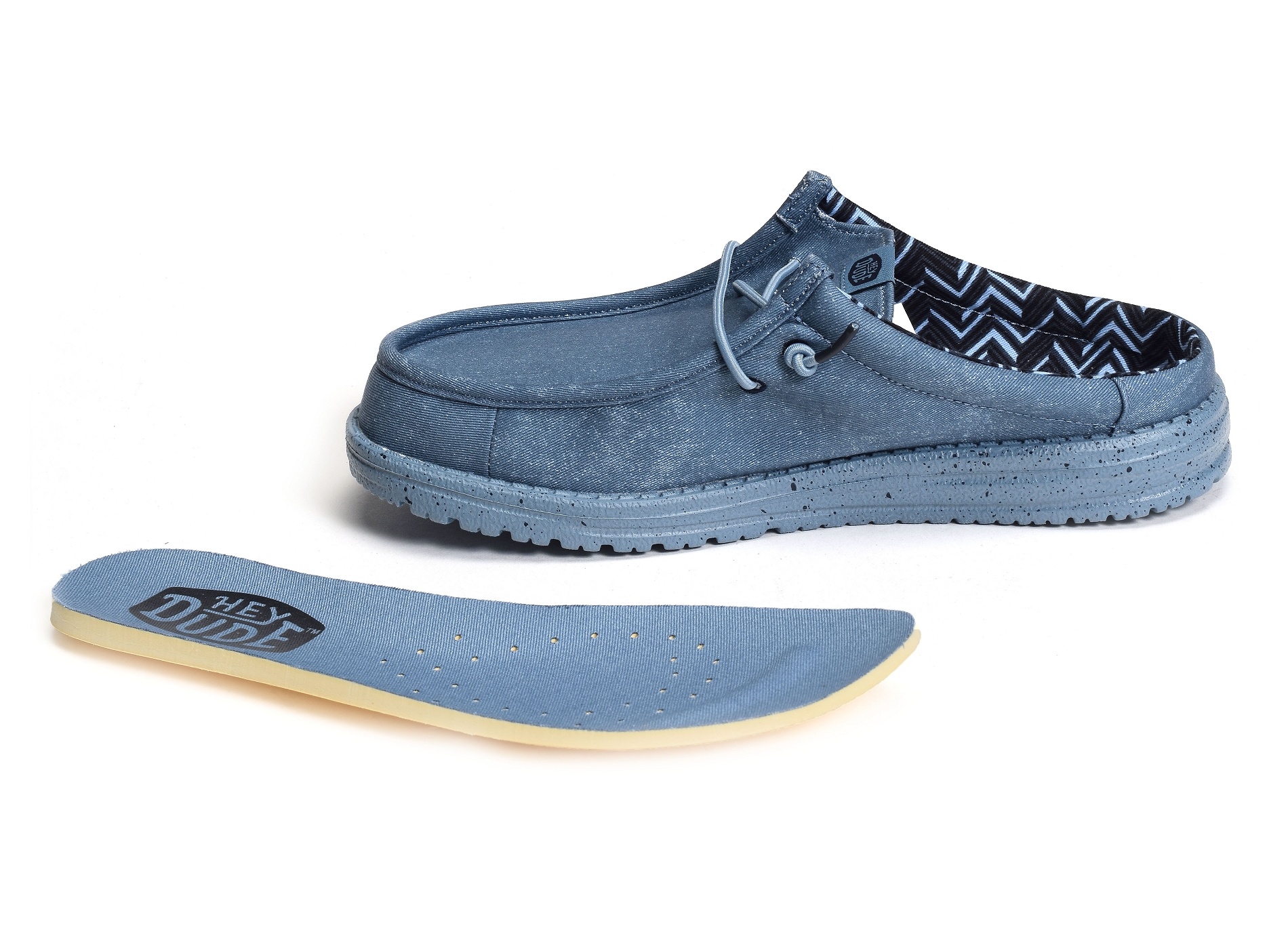 Wally slip canvas bleu