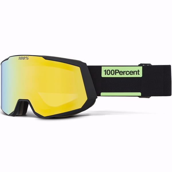Masque de ski 100PERCENT SNOWCRAFT XL HIPER GOGGLE TAB MIRROR BLACK LENS