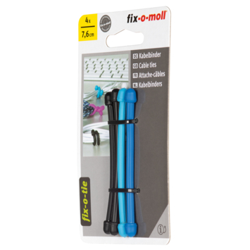 Kabelbinder fix-o-tie 3 kleuren 76mm - 4 stuks