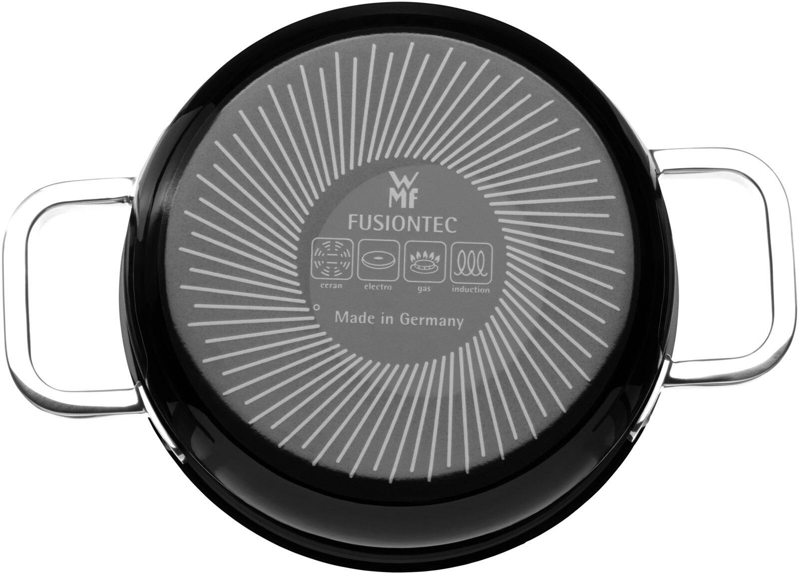 WMF Kochtopf-Set FUSIONTEC FUNCTIONAL 3-teilig mit Glasdeckel schwarz/rot