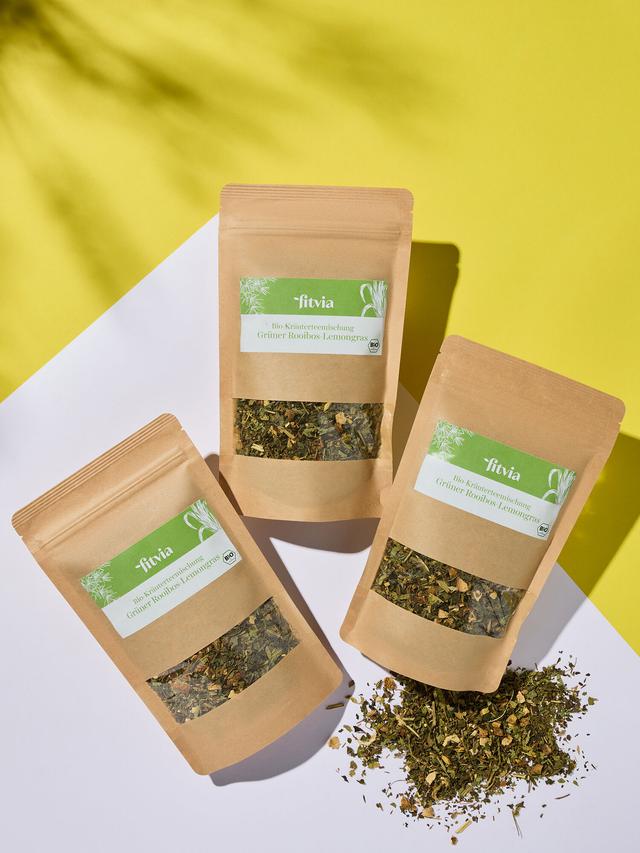 Bio-Kräuterteemischung Rooibos-Lemongras, 3er-Set