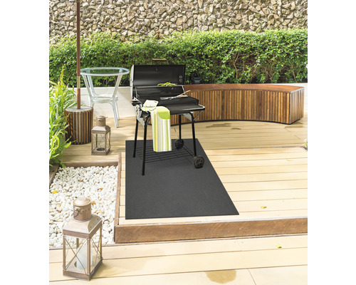 Rubberen loper, rubberen mat, zwart, 60x120 cm