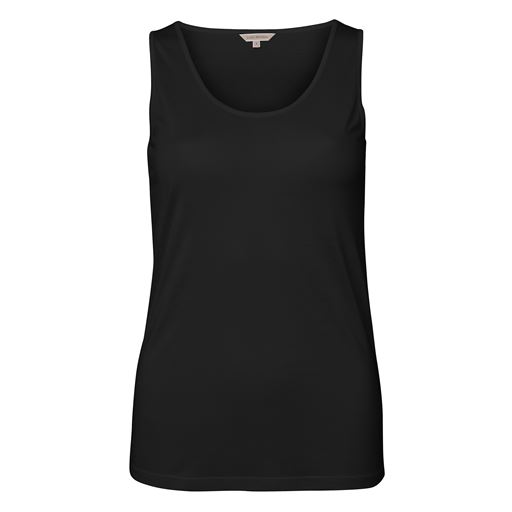 Lady Avenue Silk Jersey Tank Top, Black, S