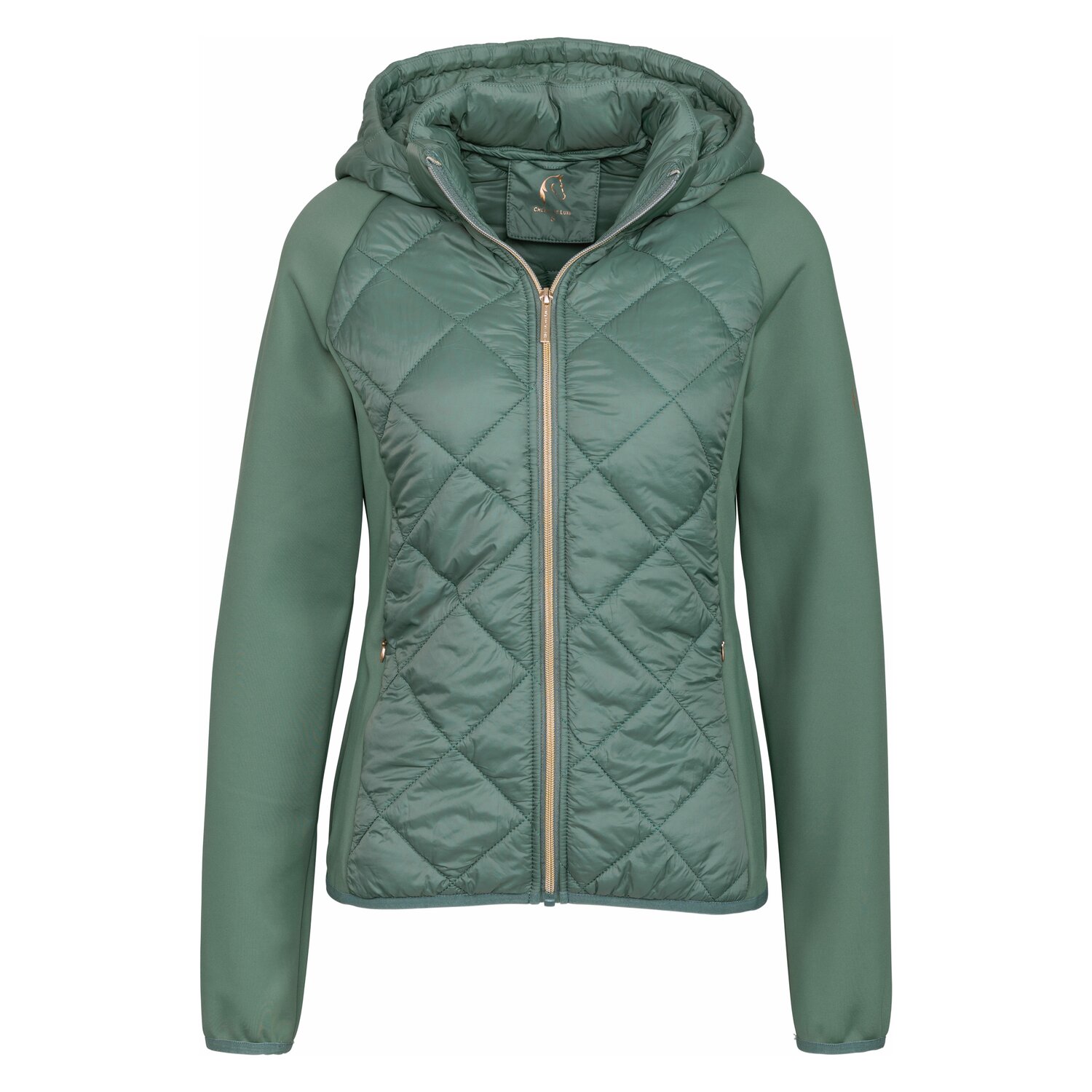 Cheval de Luxe Materialmix-Jacke Chartres - dark sage