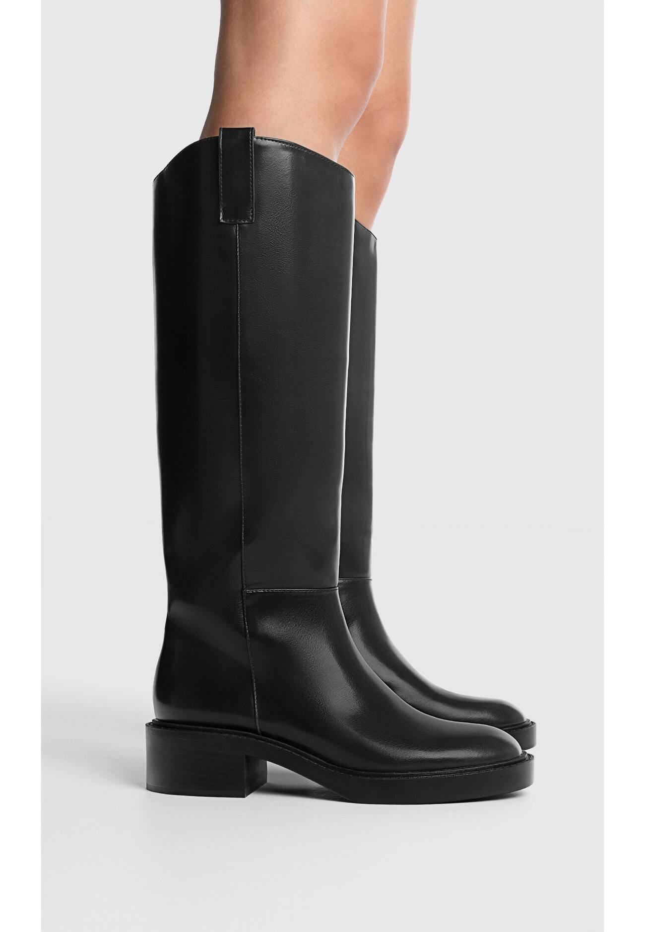 Botas planas estilo equestre