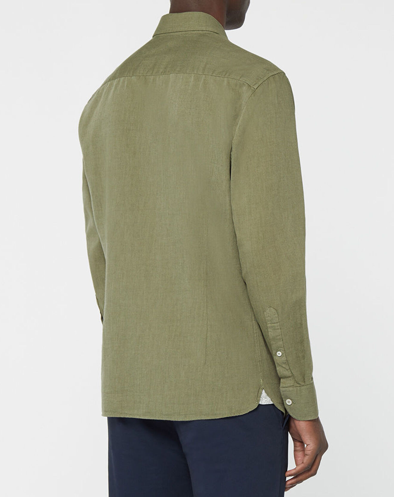 Hackett London Chemise Slim fit Trim Twil Sport kaki