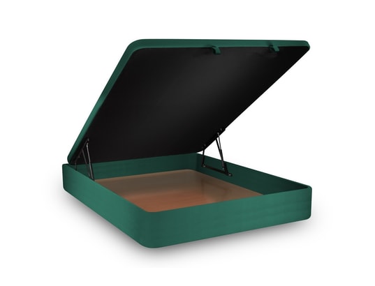 SOMMEIL DE PLOMB - Sommier 140 x 190 Sommier coffre velours vert 140x190 h39cm