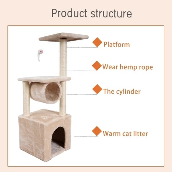 Kattetre / Klotre / Klostolpe for katter - 90 cm