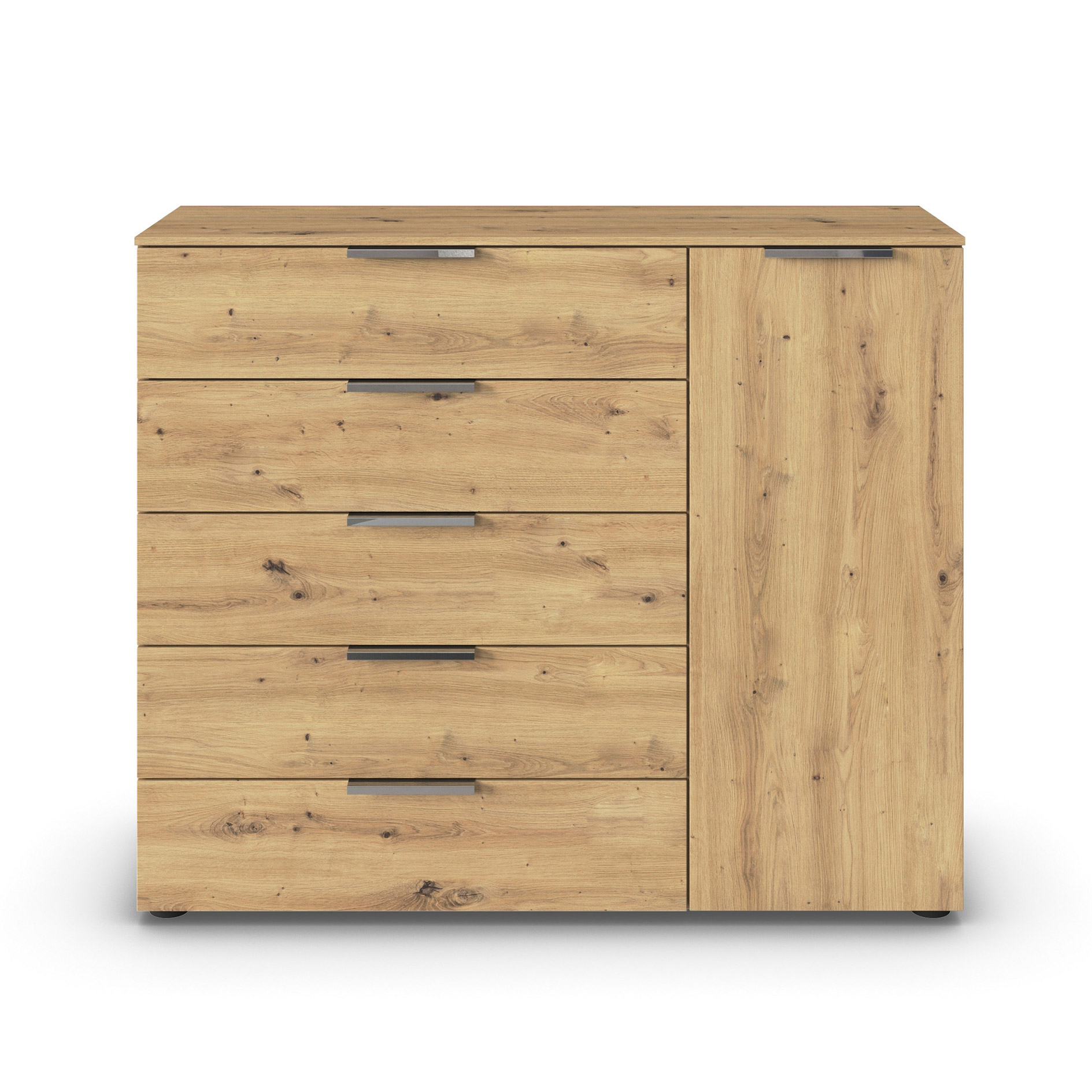 Kommode - Artisan Eiche - Chromgriffe - 120 cm