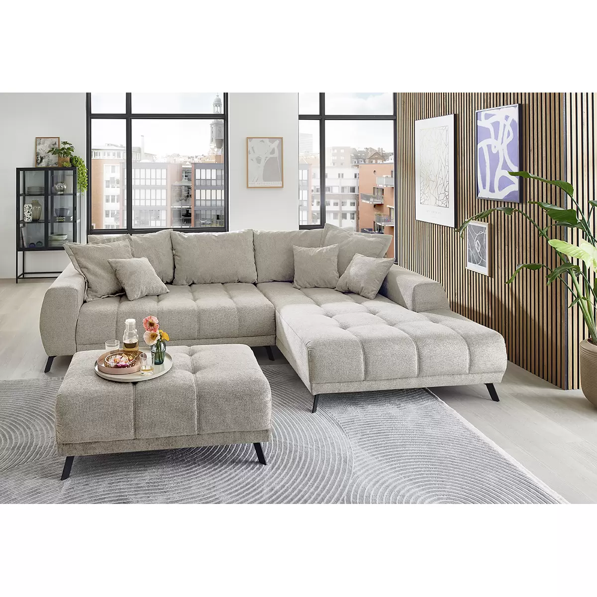Ecksofa Abby Hellgrau