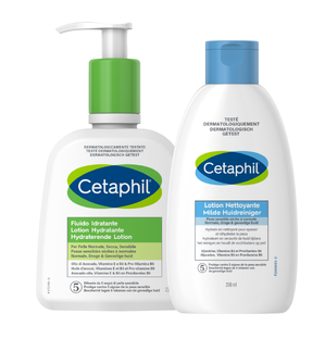 Cetaphil Milde Huidreiniger   Moisturizing Lotion Combi 2ST