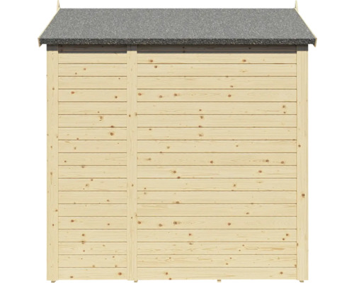 Alopex Medium tuinhuis met vloer, 134 x 190 cm, natuurlijke afwerking