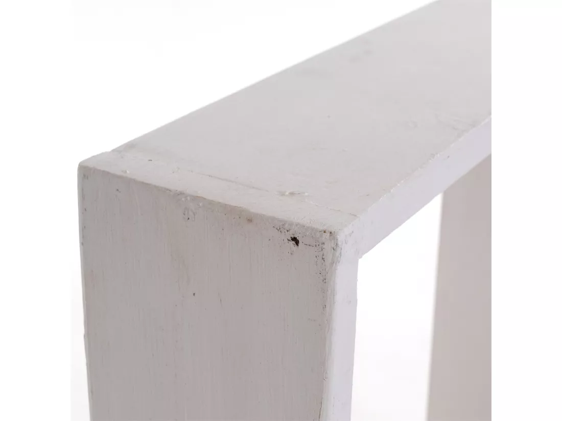 ÉTAGÈRE MURALE SET CUBEN 3 pièces Bois de recyclage massif, 3 tailles 06 weiß-landhaus