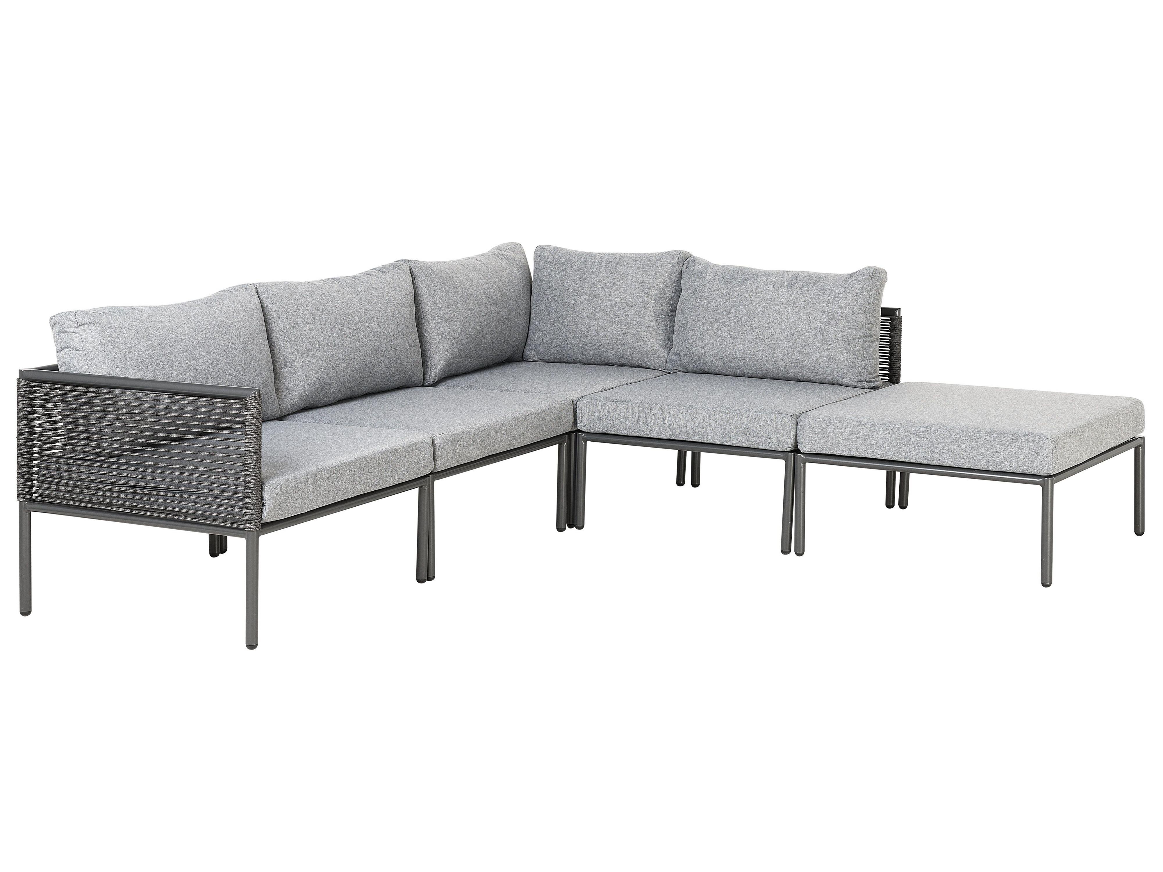 Tuin hoekloungeset met tafel 6-zits FORANO Metaal Grijs