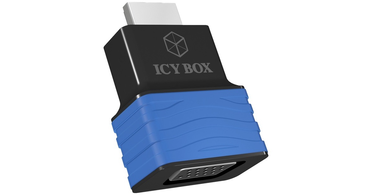 ICY BOXAdapter HDMI naar VGA  (Zwart/blauw, IB-AC516)