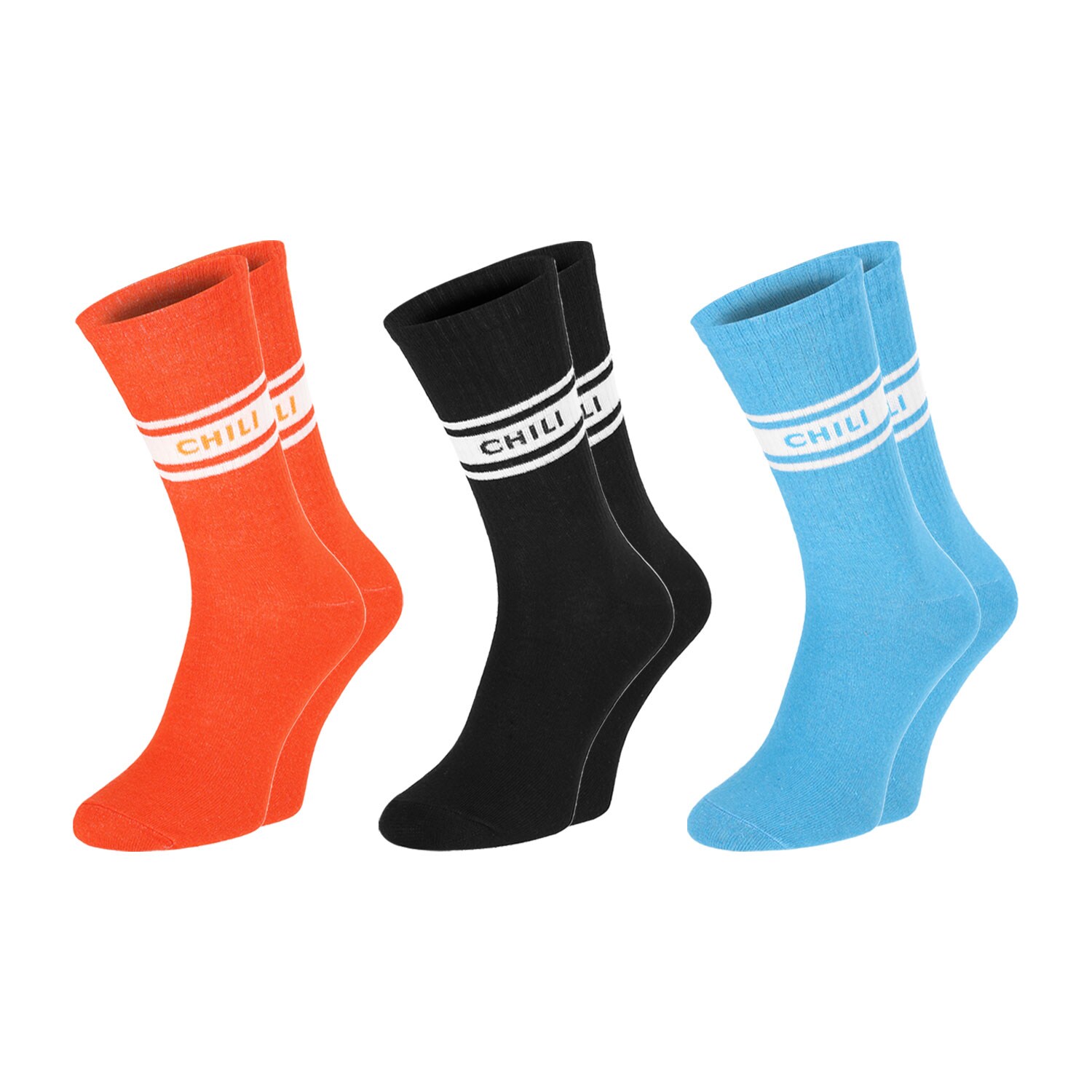 Chili Lifestyle Socken COLLEGE lang 3 Paar Baumwolle Freizeit