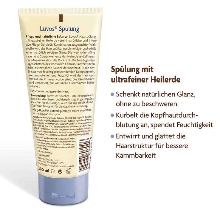 Luvos Naturkosmetik mit Heilerde Spülung, 200 ml