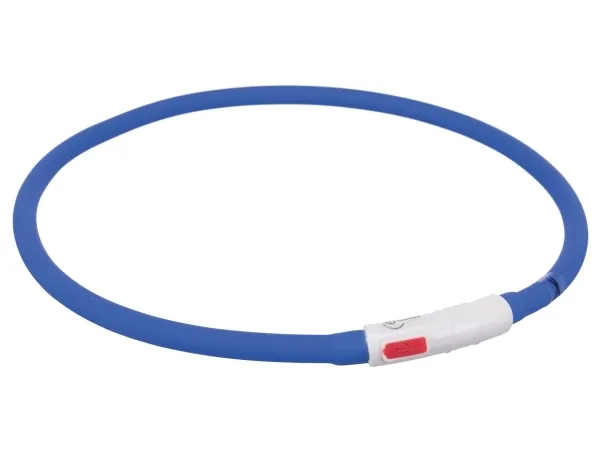 Trixie Flash lysring USB, silicone, XS–XL: 70 cm/ø 10 mm, royal
