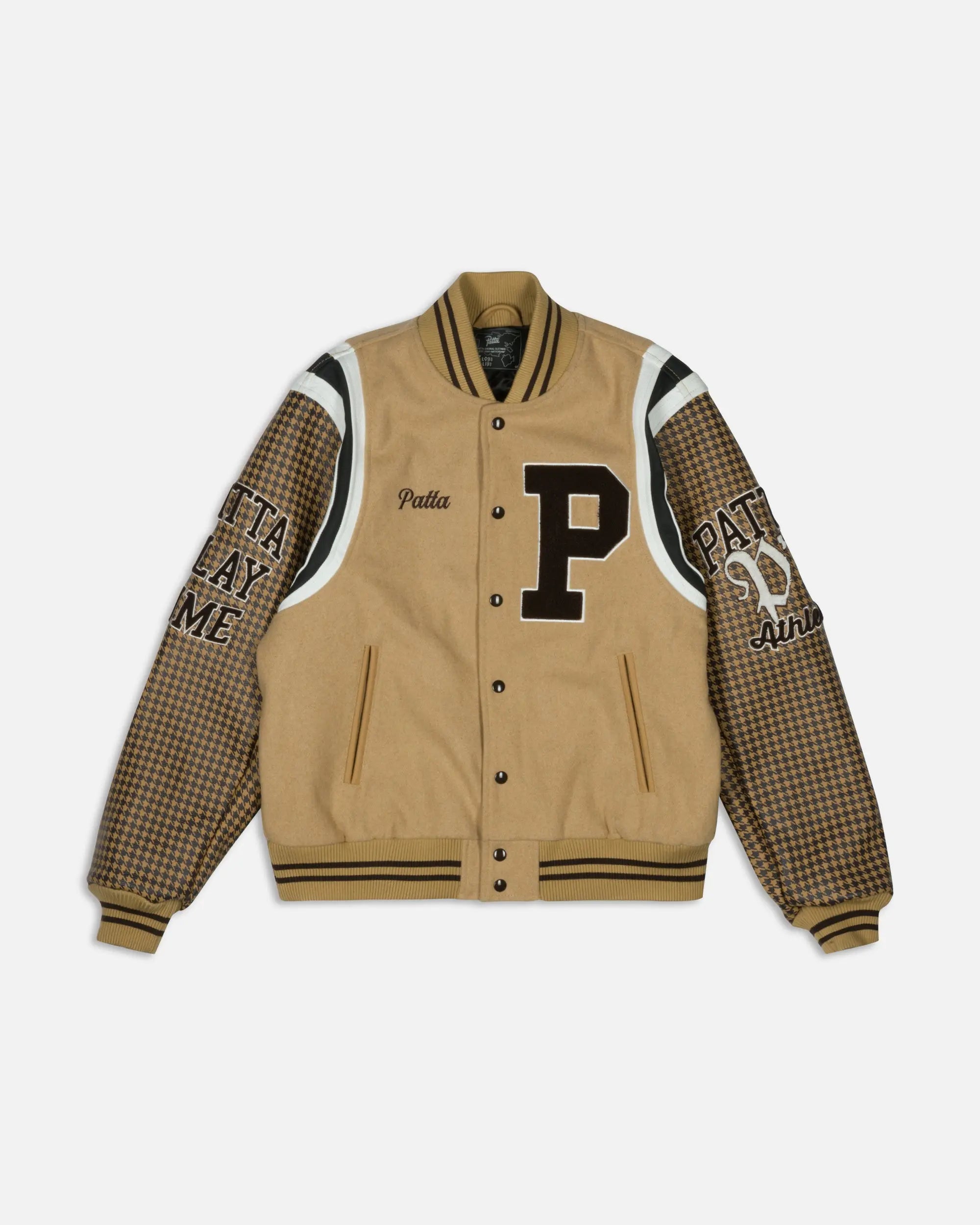 Patta Athletic P Houndstooth Varsity Jacket (Starfish)