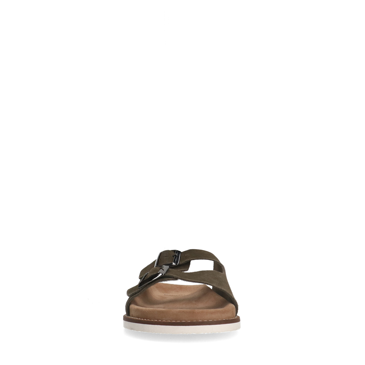 Groene suède slippers