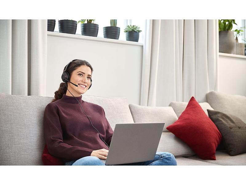 Jabra Headset Evolve2 30 SE Duo MS Schwarz, USB-C Entwickelt, damit Sie produktiv bleiben, leicht, tragbar, zuverlässig, komfortabel
