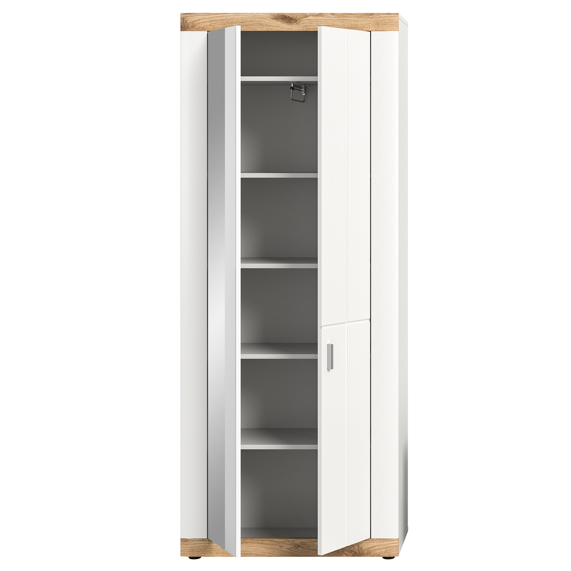 Garderobenschrank LAREDO - weiß - Nox Oak - 77 cm breit