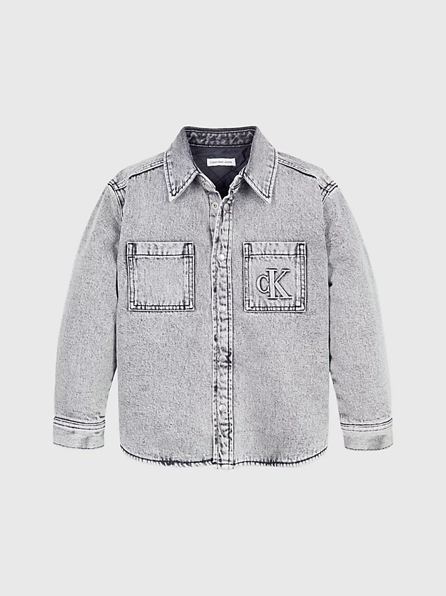 Camisa jeans acolchoada oversized