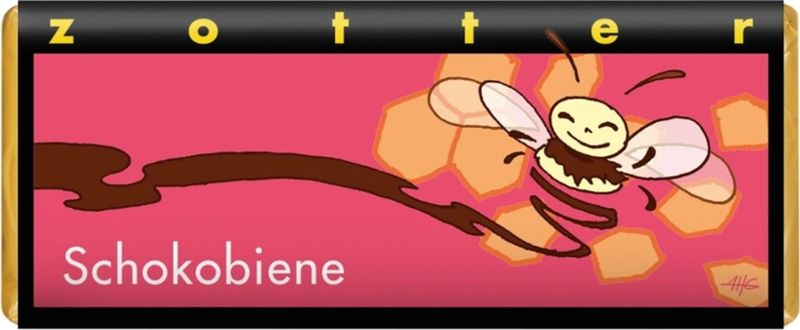 Zotter Schokoladen Biologische SchokoBiene  met honingblaadjes - 70 g