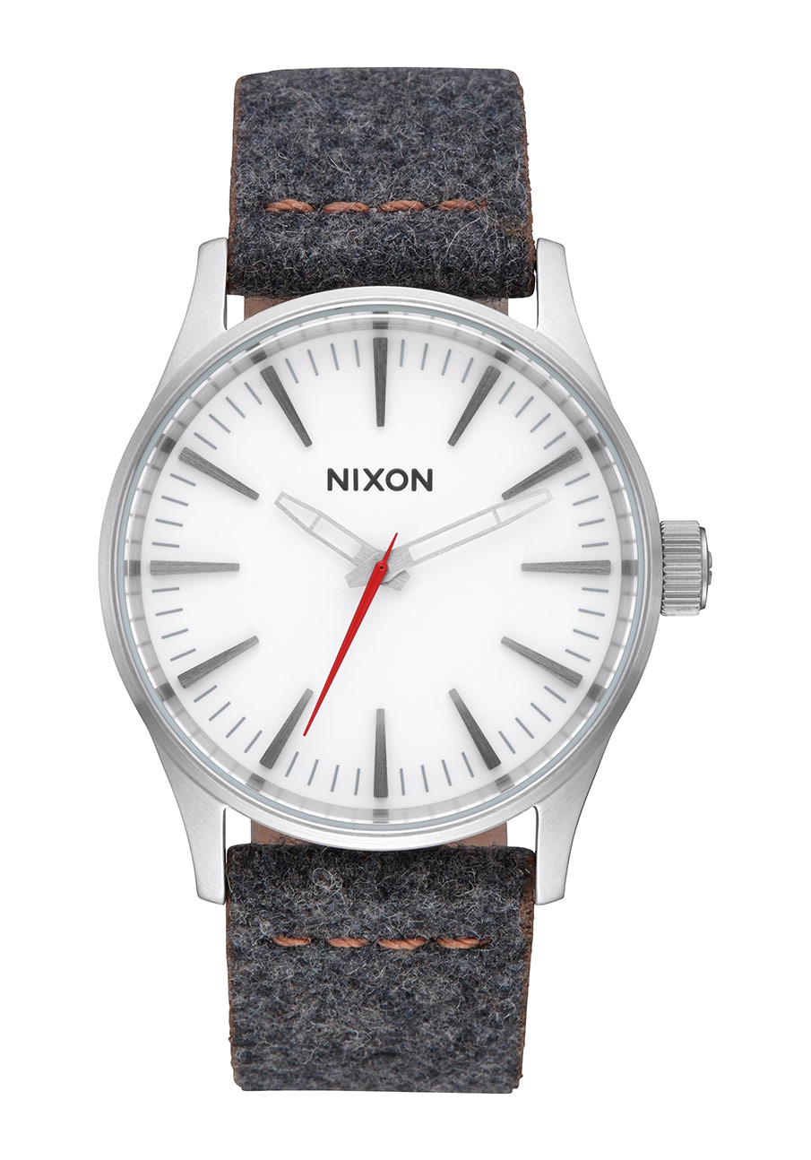 Nixon The Sentry 38 Leather Gray / Tan A3772476
