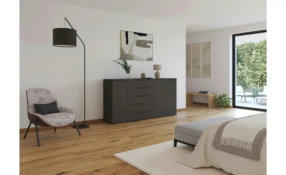 Sideboard Graphit Front: Dekor, Oberboden: Dekor Graphit
